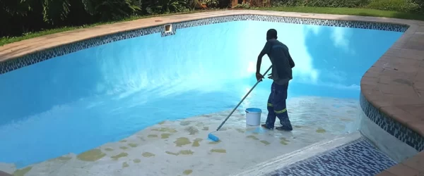 Waterproofing Of Swimming Pools And Painting With Epoxy Coating
