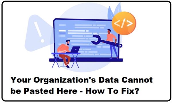 Cannot Paste Your Organization's Data